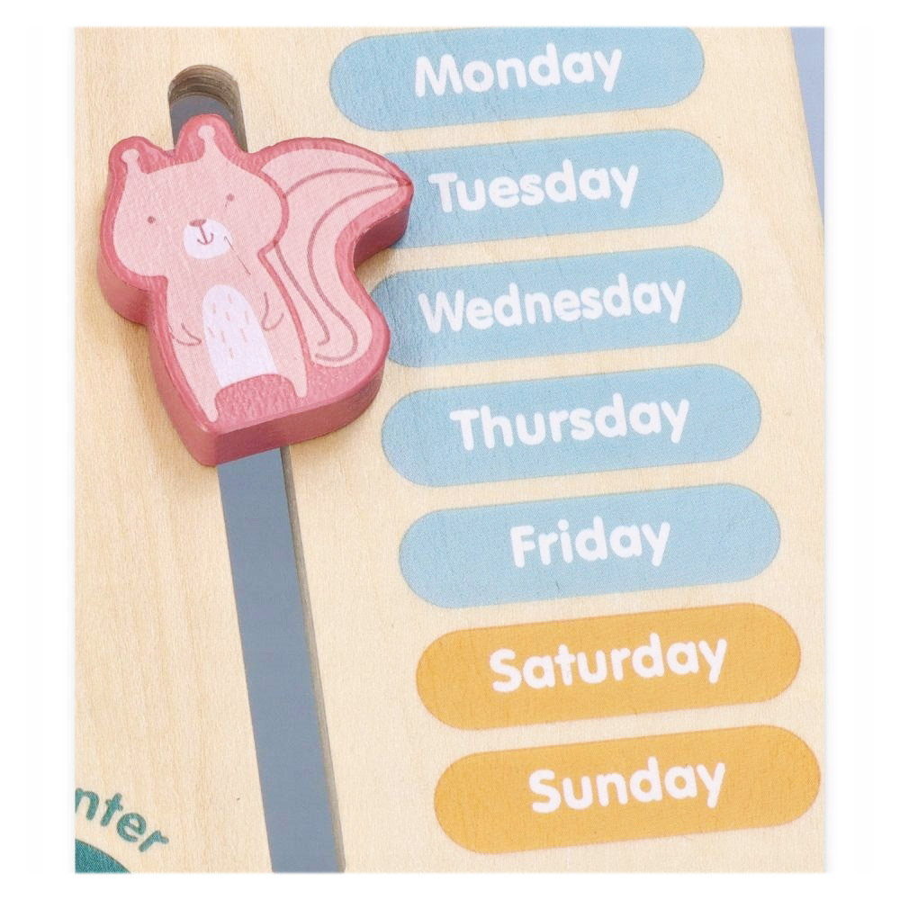 Calendar educativ din lemn in lb. engleza, PolarB, Viga Toys