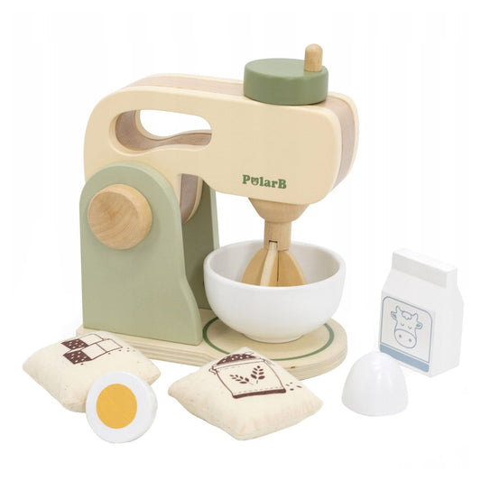Mixer din lemn cu accesorii, PolarB, Viga Toys