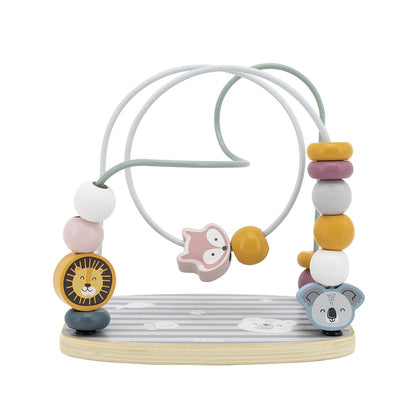 Labirint cu margele din lemn, nordic colors, Viga Toys