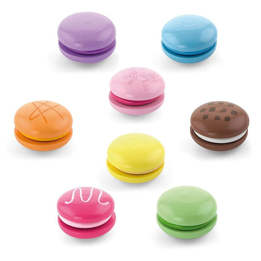 Macarons din lemn, set 8 bucati, Viga Toys