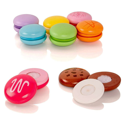 Macarons din lemn, set 8 bucati, Viga Toys