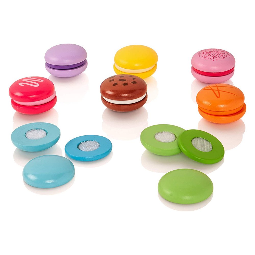 Macarons din lemn, set 8 bucati, Viga Toys