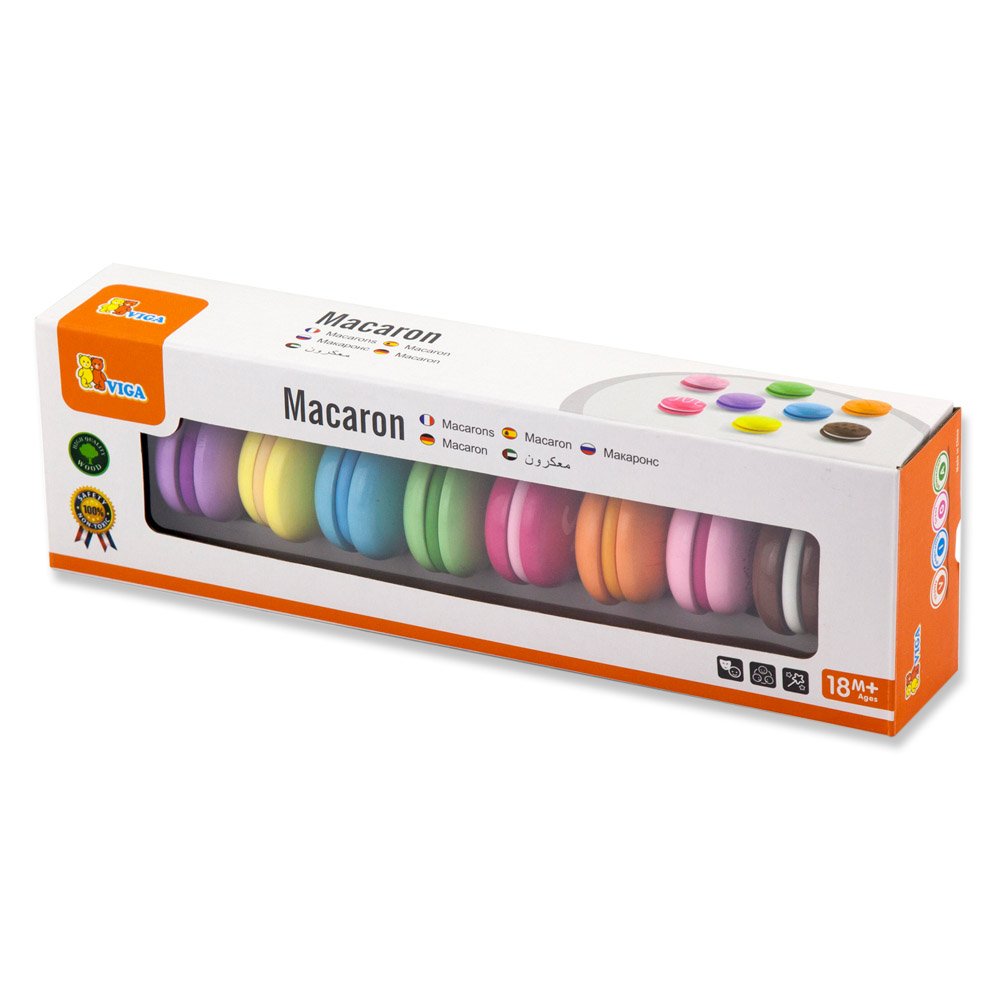 Macarons din lemn, set 8 bucati, Viga Toys