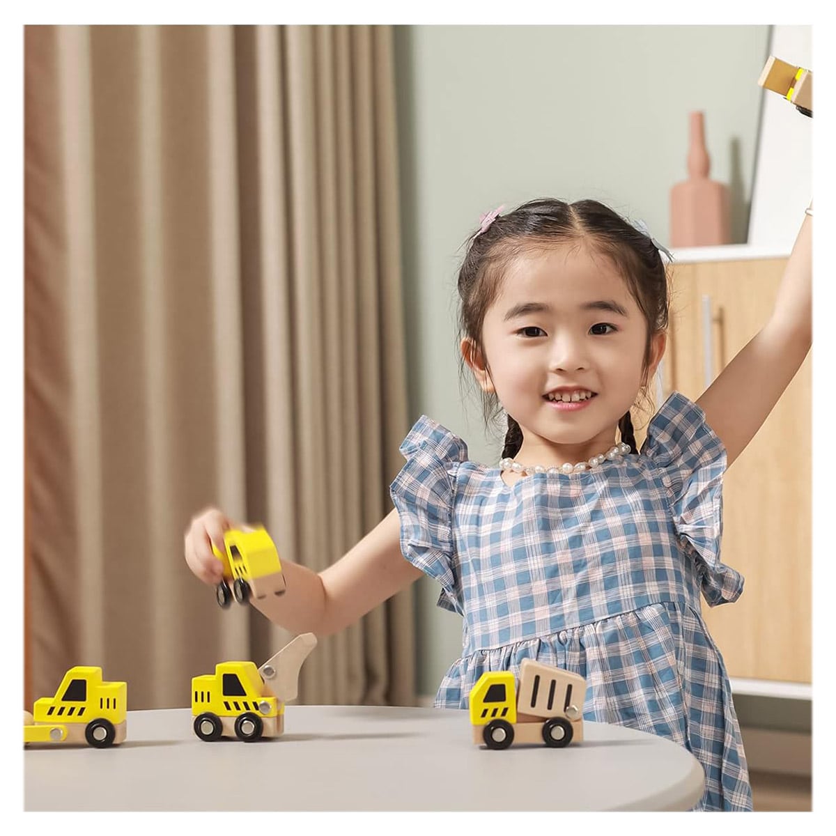 Utilaje constructii din lemn cu 6 piese, Viga Toys