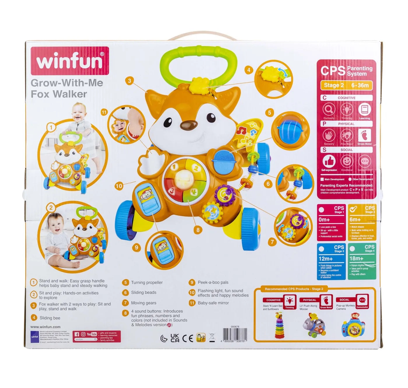WINFUN ANTEMERGATOR VULPE CU LUMINI SI SUNETE, WINFUN