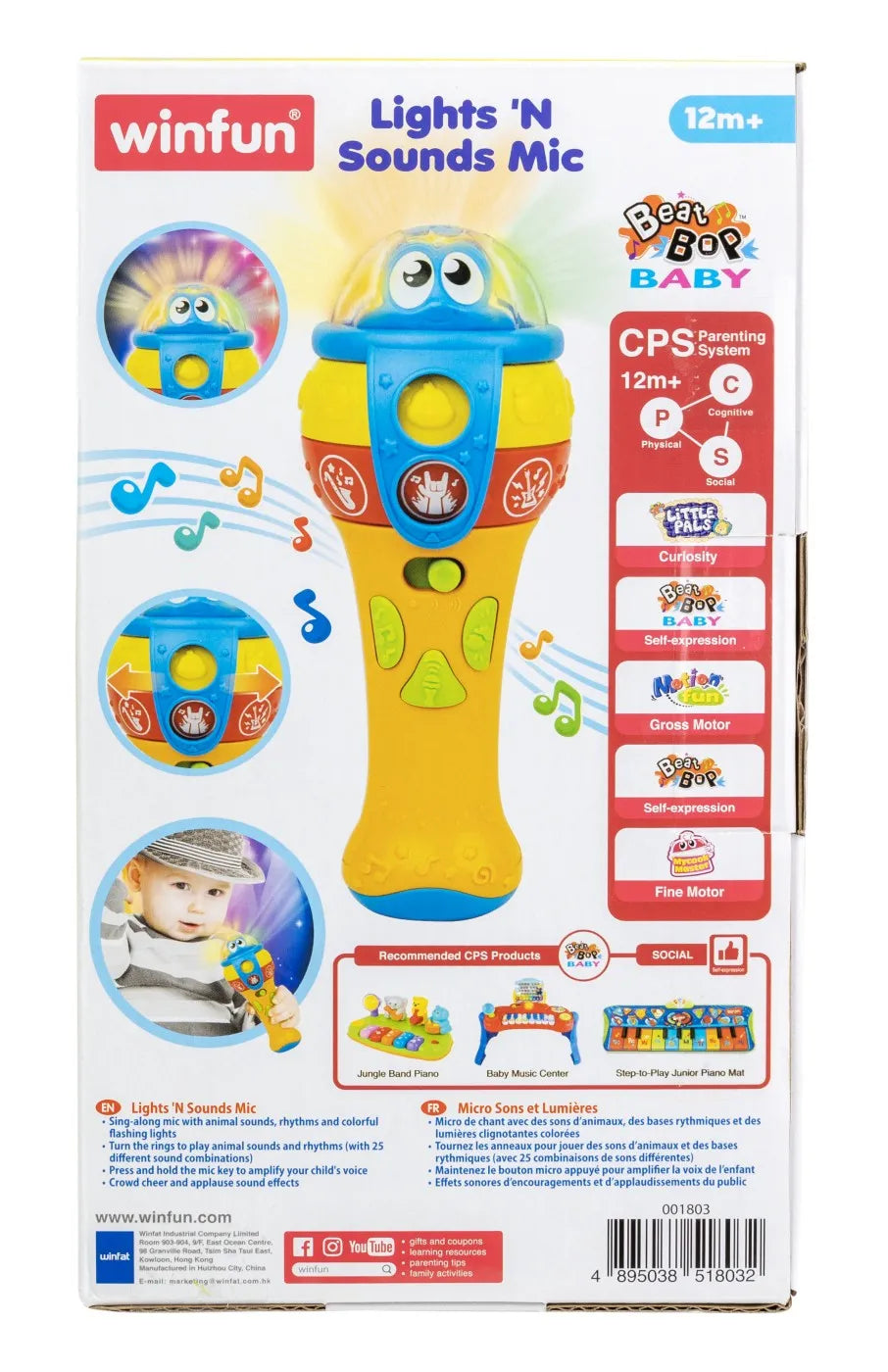 WINFUN MICROFON CU SUNETE SI LUMINI, WINFUN