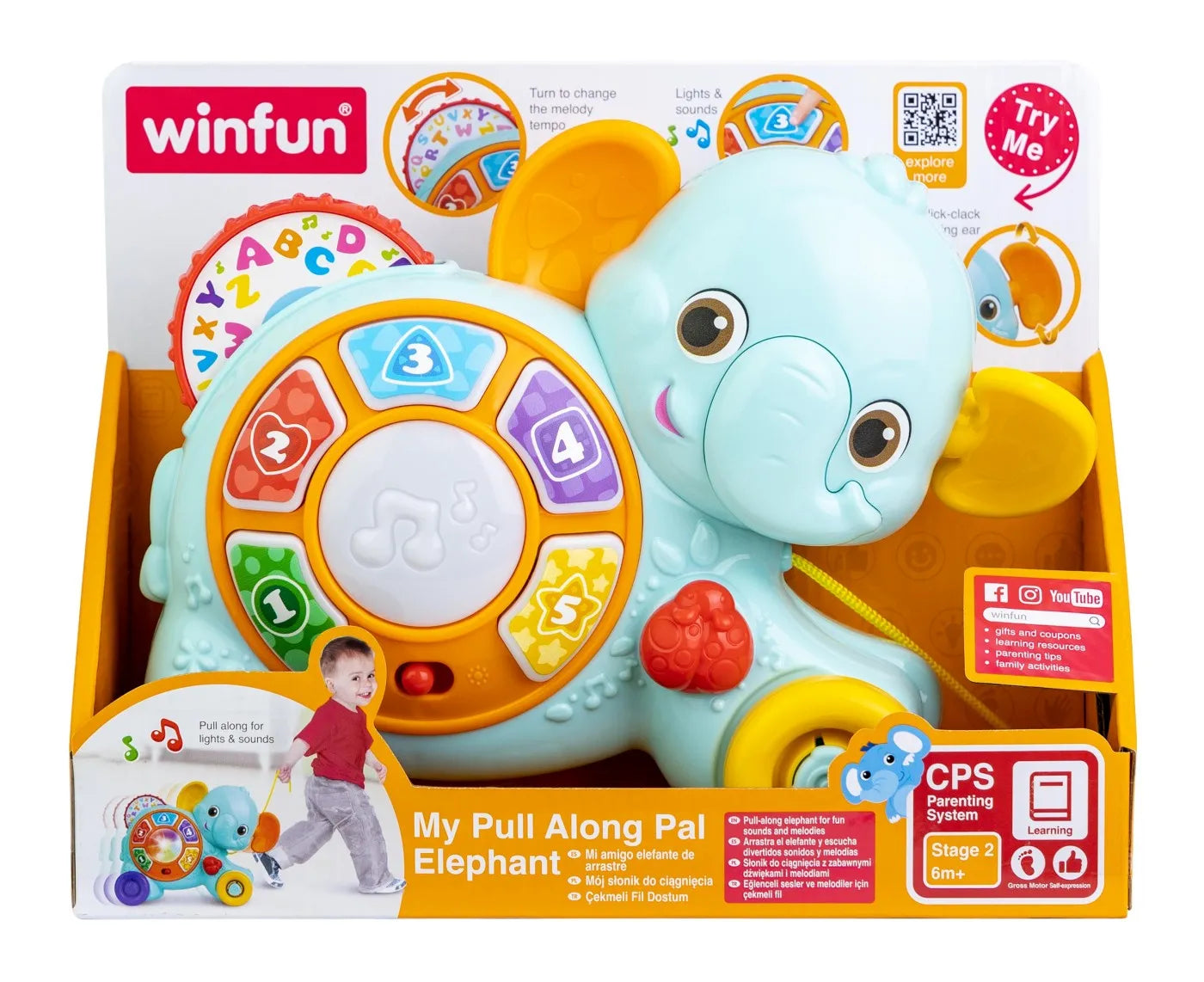 WINFUN JUCARIE DE TRAS ELEFANT CU SUNETE SI LUMINI, WINFUN