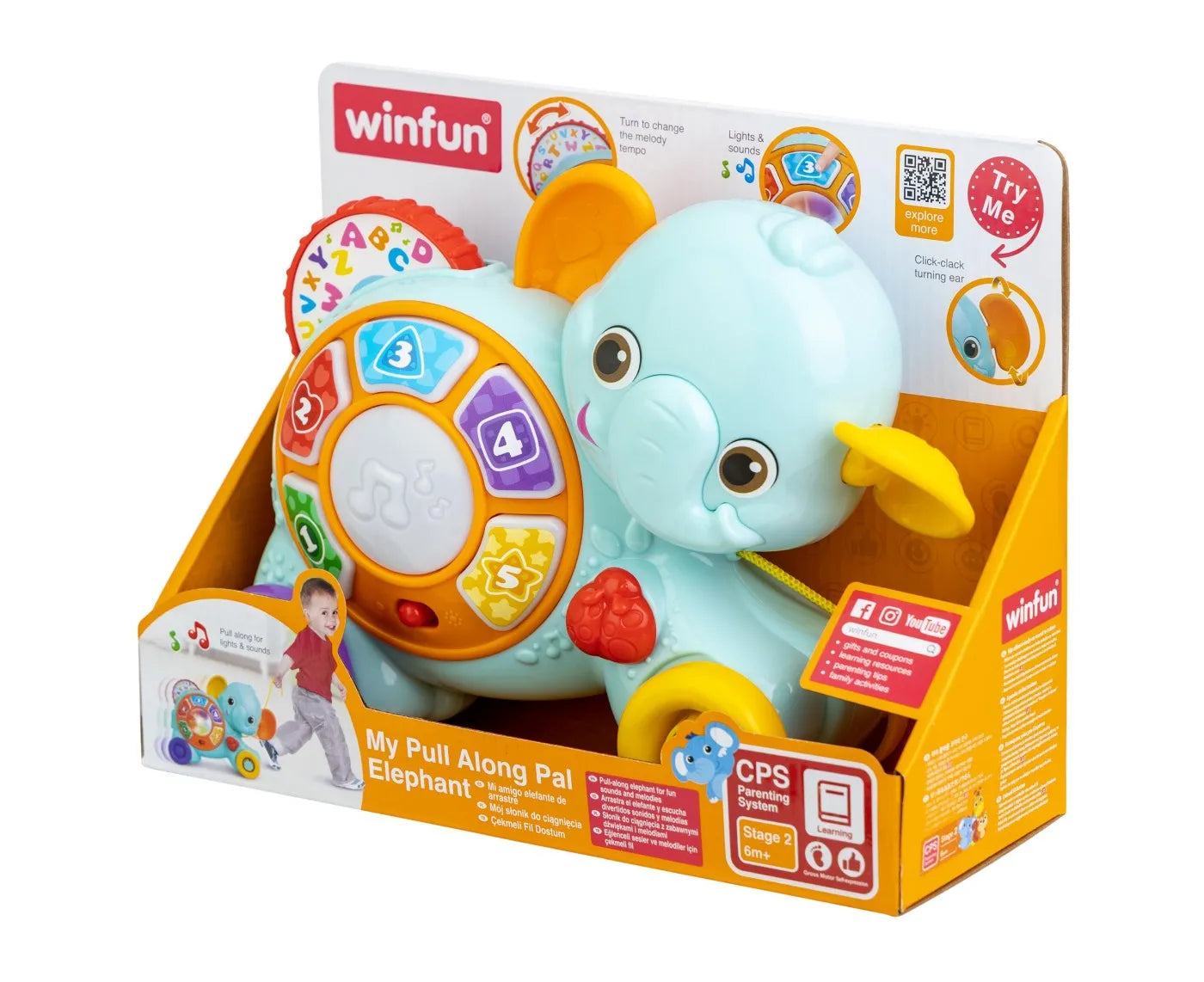 WINFUN JUCARIE DE TRAS ELEFANT CU SUNETE SI LUMINI, WINFUN