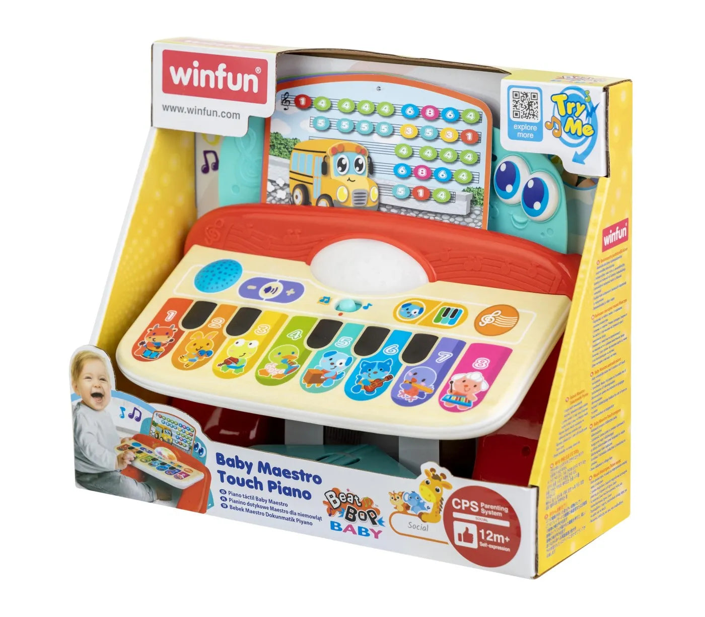 WINFUN PIAN CU SUNETE SI LUMINI CU 8 TASTE, WINFUN