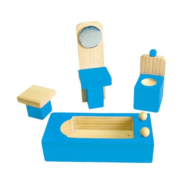 Casuta de papusi din lemn cu mansarda Viga, Viga Toys
