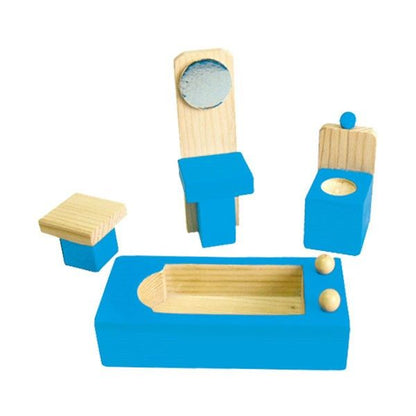 Casuta de papusi din lemn cu mansarda Viga, Viga Toys