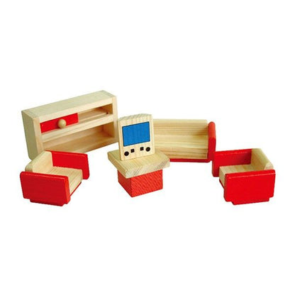 Casuta de papusi din lemn cu mansarda Viga, Viga Toys