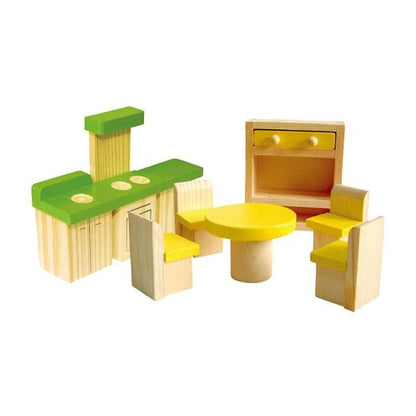 Casuta de papusi din lemn cu mansarda Viga, Viga Toys