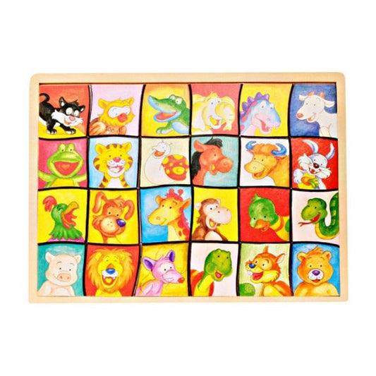 Puzzle mare din lemn, Potriveste imaginile, Fakopancs