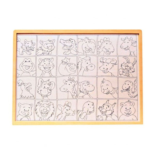Puzzle mare din lemn, Potriveste imaginile, Fakopancs