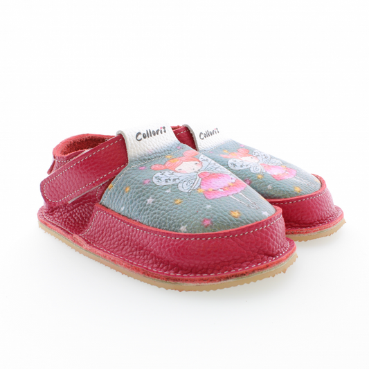 Pantofi / Sandale personalizate din piele naturala cu print digital - Balerina