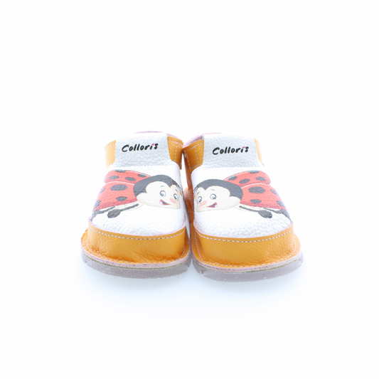 Pantofi / Sandale personalizate din piele naturala cu print digital - Buburuza