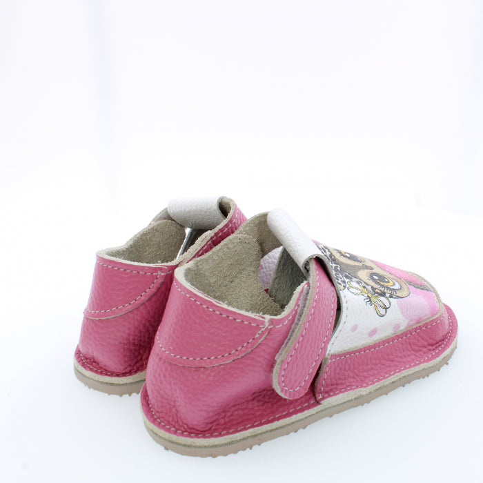 Pantofi / Sandale personalizate din piele naturala cu print digital - Bufnita