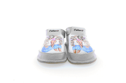 Pantofi / Sandale personalizate din piele naturala cu print digital - Fata mamei