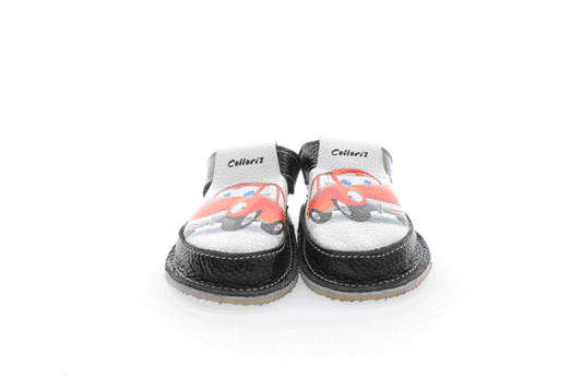 Pantofi / Sandale personalizate din piele naturala cu print digital - Masina vesela
