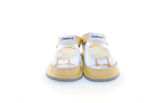 Pantofi / Sandale personalizate din piele naturala cu print digital - Puiusor