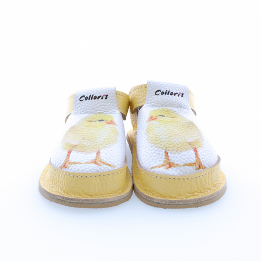 Pantofi / Sandale personalizate din piele naturala cu print digital - Puiusor