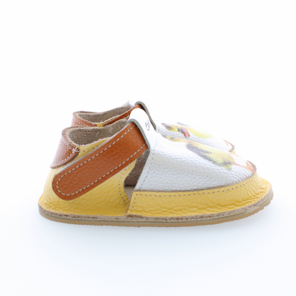 Pantofi / Sandale personalizate din piele naturala cu print digital - Ratusca