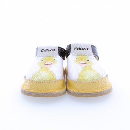 Pantofi / Sandale personalizate din piele naturala cu print digital - Ratusca 2