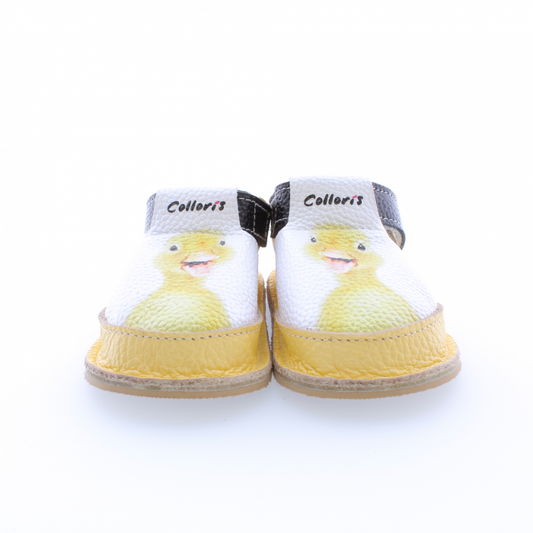 Pantofi / Sandale personalizate din piele naturala cu print digital - Ratusca 2