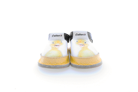 Pantofi / Sandale personalizate din piele naturala cu print digital - Ratusca 2