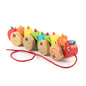 Jucarie de tras din lemn Omida colorata, Viga Toys